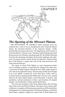 CHAPTER 9 the Opening of the Missouri Plateau