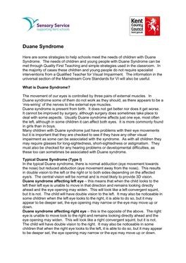 Duane Syndrome