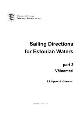 Sailing Directions for Estonian Waters