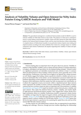Analysis of Volatility Volume and Open Interest for Nifty Index Futures Using GARCH Analysis and VAR Model