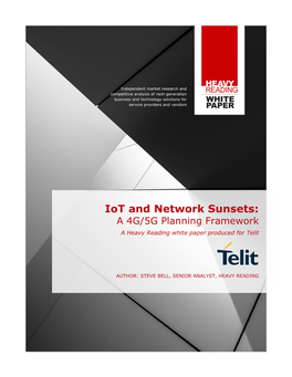 Iot and Network Sunsets: a 4G/5G Planning Framework a Heavy Reading White Paper Produced for Telit