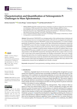 Characterization and Quantification of Selenoprotein P