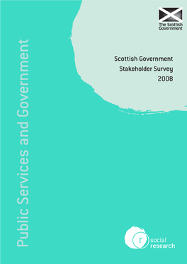 Scottish Government Stakeholder Survey 2008