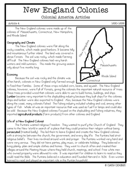 New England Colonies Colonial America Articles
