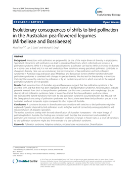 Evolutionary Consequences of Shifts to Bird-Pollination In