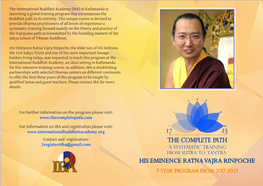 His Eminence Ratna Vajra Rinpoche