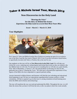 New Discoveries in the Holy Land