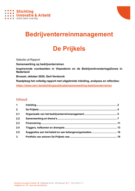 Bedrijventerreinmanagement De Prijkels Vzw