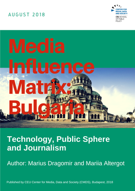 Technology, Public Sphere and Journalism: Bulgaria
