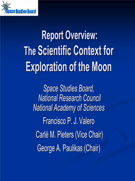 Scientific Context for the Exploration of the Moon