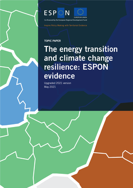 The Energy Transition and Climate Change Resilience: ESPON Evidence