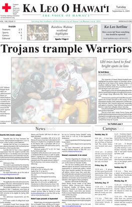 Trojans Trample Warriors