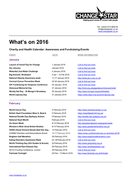 What's on 2016