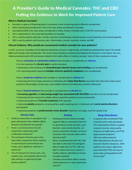 A Provider's Guide to Medical Cannabis: THC And