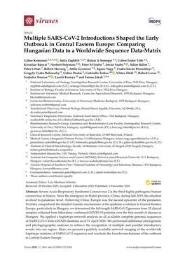 Multiple SARS-Cov-2 Introductions Shaped the Early Outbreak in Central Eastern Europe: Comparing Hungarian Data to a Worldwide Sequence Data-Matrix