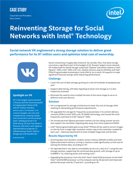 Reinventing Storage for Social Networks with Intel® Technology