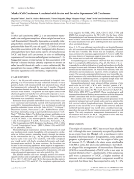 Merkel Cell Carcinoma Associated with in Situ and Invasive Squamous Cell Carcinoma