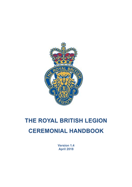 The Royal British Legion Ceremonial Handbook