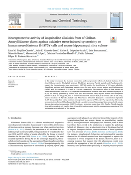 Neuroprotective Activity of Isoquinoline Alkaloids from Of