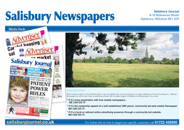 Salisbury Newspapers Salisbury, Wiltshire SP1 1DY