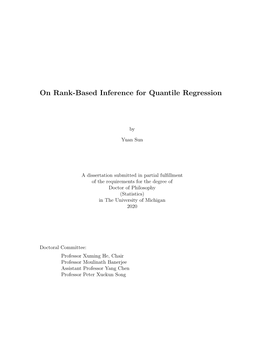 On Rank-Based Inference for Quantile Regression