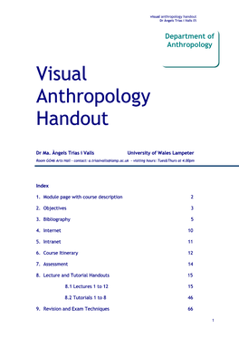 Visual Anthropology Complete Handout.Pdf