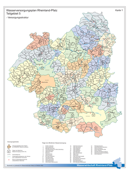 Wasserversorgungsplan Rheinland-Pfalz Teilgebiet 5 - Bilanzkomponenten Der Wasserversorgung