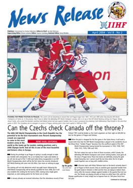 Can the Czechs Check Canada Off the Throne?