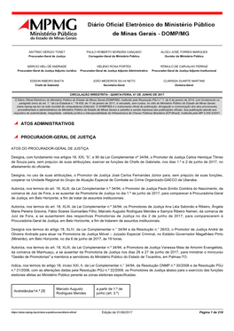 Atos Administrativos Procurador-Geral De Justiça