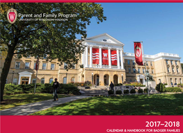 2017-18 Calendar & Handbook for Badger Families