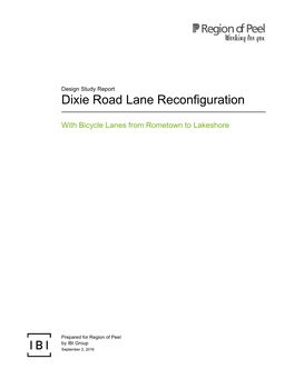 Dixie Road Lane Reconfiguration