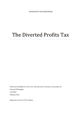 The Diverted Profits Tax