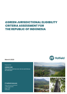 &Green Jurisdictional Eligibility Criteria Assessment for the Republic of Indonesia