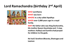 Ayushi's Lord Ramachandra (Birthday 2Nd April)