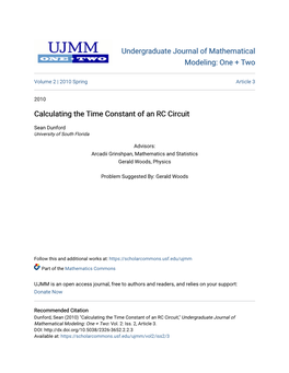 Calculating the Time Constant of an RC Circuit