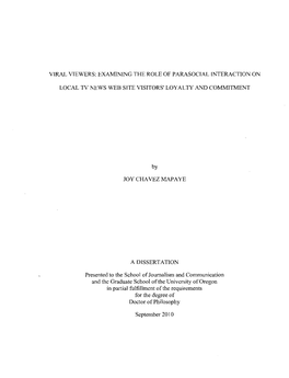 Viral Viewers: Examining the Role of Parasocial Interaction On