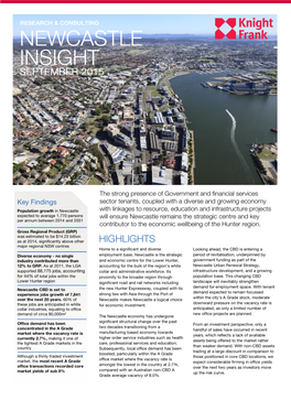 Key Findings Population Growth in Newcastle Expected to Average 1,770 Persons Per Annum Between 2014 and 2031