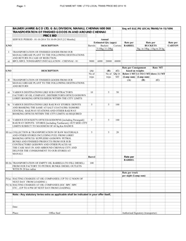 Balmer Lawrie & Co Ltd, G & L Division, Manali, Chennai 600