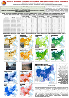 Cartographic Display of Hazard and Risk Assessment Results for the Eastern Part of the Permafrost Zone of Russia