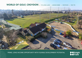 World of Golf, Croydon 175 Long Lane Addiscombe