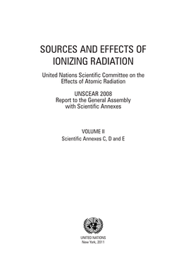 Sources and Effects of Ionizing Radiation—UNSCEAR 2008