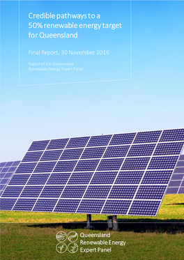 Queensland Renewable Energy Expert Panel Draft Report