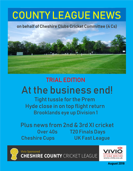 COUNTY LEAGUE NEWS at the Business End!