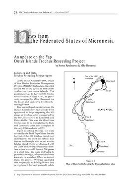 An Update on the Yap Outer Islands Trochus Reseeding Project by Steven Retalmawai & Mike Hasurmai