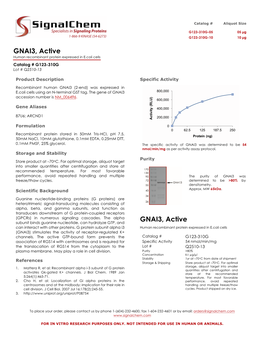 GNAI3, Active Human Recombinant Protein Expressed in E.Coli Cells