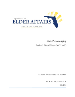 State Plan on Aging Federal Fiscal Years 2017-2020
