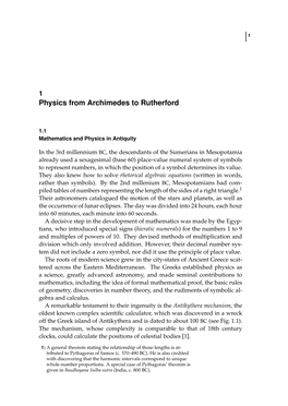 Physics from Archimedes to Rutherford