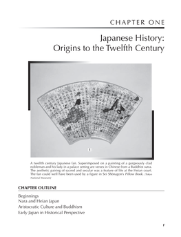 Japanese History: Origins to the Twelfth Century