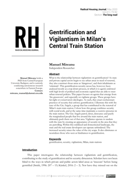 Gentrification and Vigilantism in Milan's Central Train Station