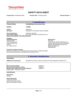 Safety Data Sheet